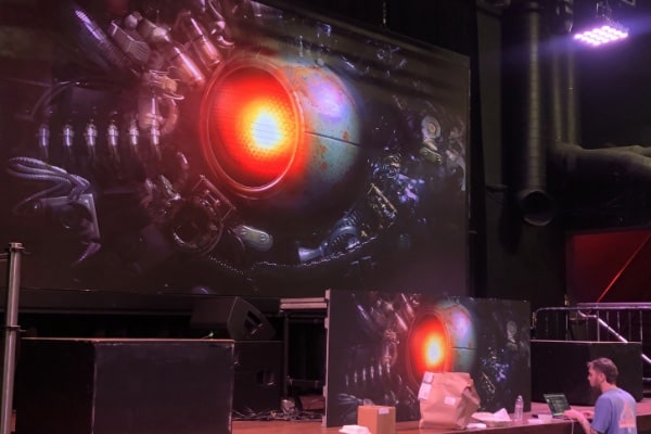 Row of cocktail glasses