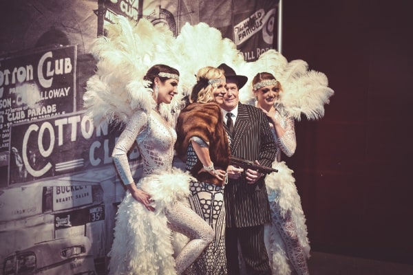 Men and women in fancy dress